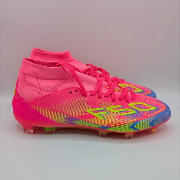 Adidas F50 Pro Mid FG Soccer Cleats Pink/Yellow IE1461 Women's Size 9/Men's 7.5 - Picture 2 of 7